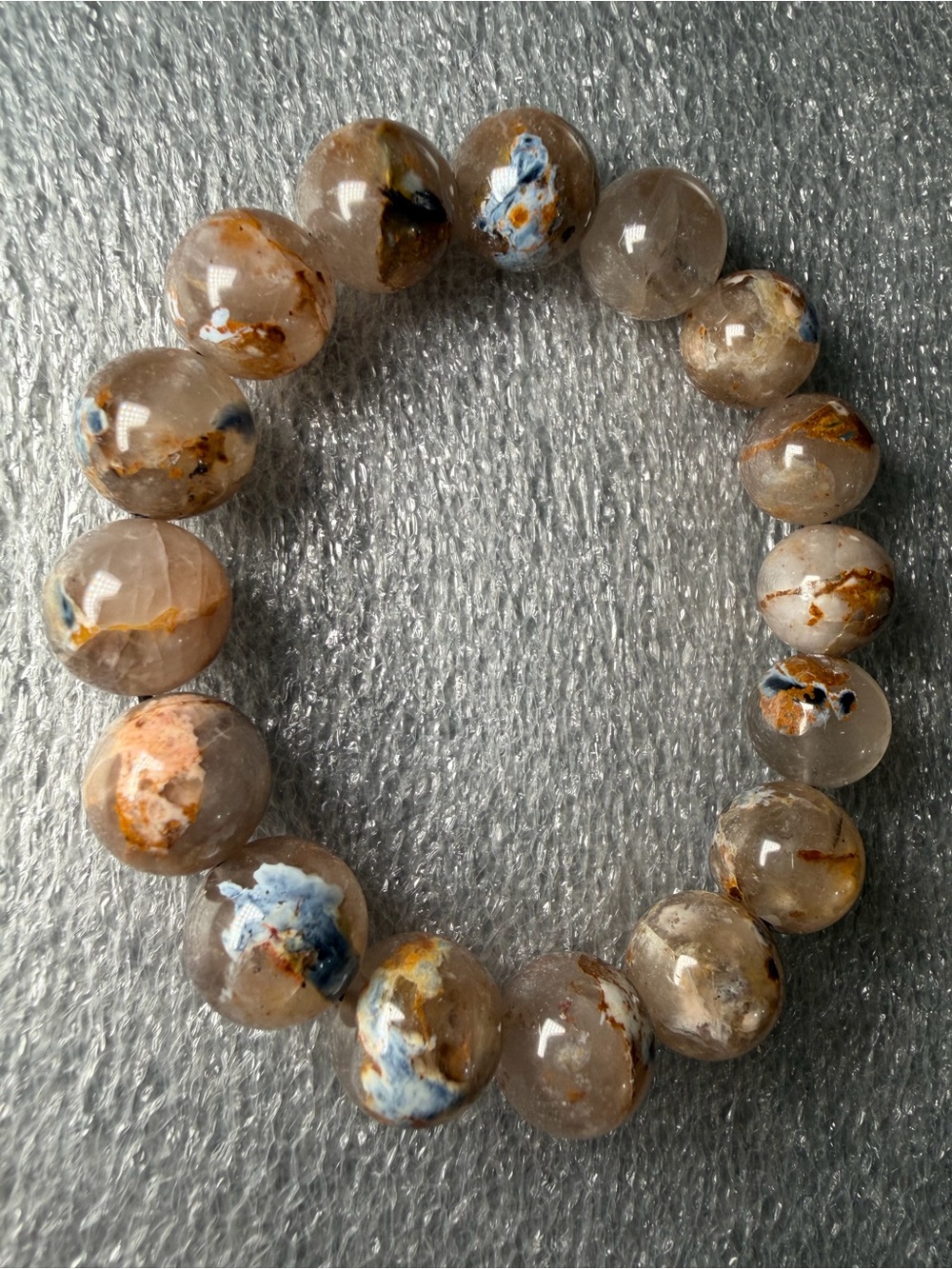 Rare 13MM Namibia Pietersite in Quartz Natural Crystal Bracelet
